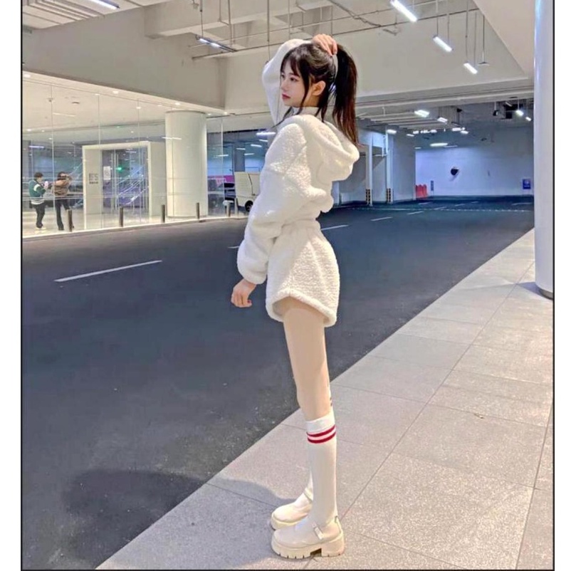 (Phong Cách Cao Cấp) Áo Sweater Lông Cừu San Hô Mặc Ở Nhà Mùa Thu Đông Dành Cho Nữ
