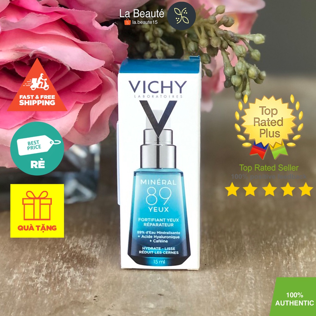 Vichy Minéral 89 Eyes - Kem Xoá Tan Bọng Mắt Cùng Với Nếp Nhăn 15ml