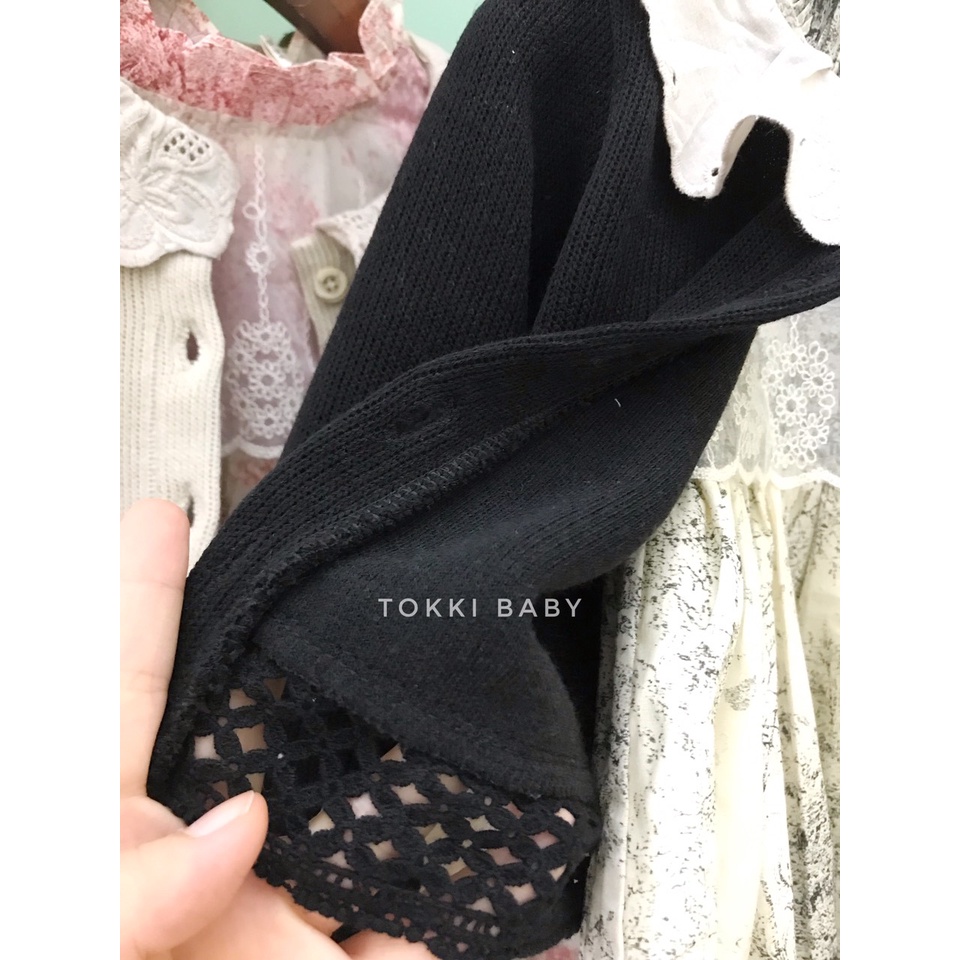 Áo len cardigan cổ tròn cho bé gái AST003