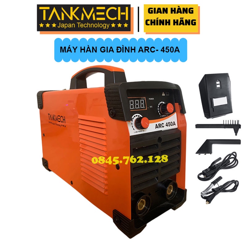 Máy Hàn Cầm Tay Công Suất Lớn ARC 450A Công Nghệ Châu Âu Tặng Mỏ Hàn Điện Tử, Kẹp Mát, Mặt Nạ, Chổi Gõ Sỉ