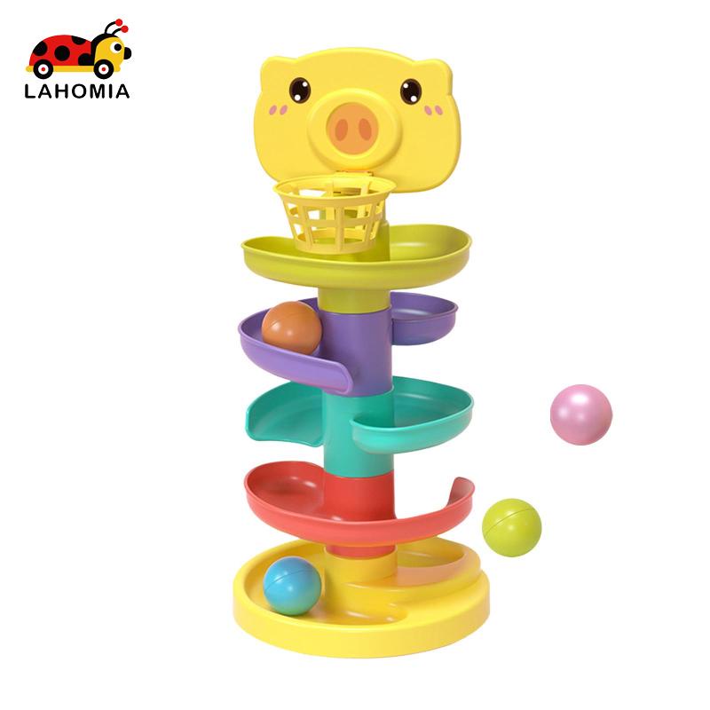 LAHOMIA Set đồ chơi tháp bóng lăn phát triển trí thông minh vui nhộn cho bé 2-4 tuổi