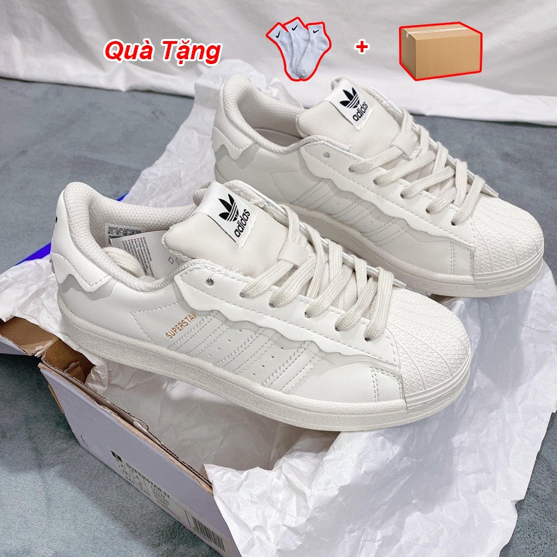 Giày thể thao nam nữ Adidas mũi sò màu kèm, Giày Adidas Superstar bản cao cấp nhất full phụ kiện kèm quà tặng