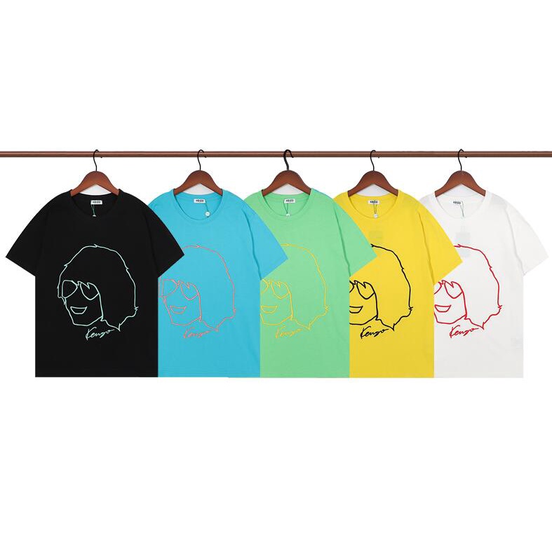 Áo Thun Cotton Tay Ngắn Thêu Hoạ Tiết KENZO Phong Cách Thời Trang Unisex