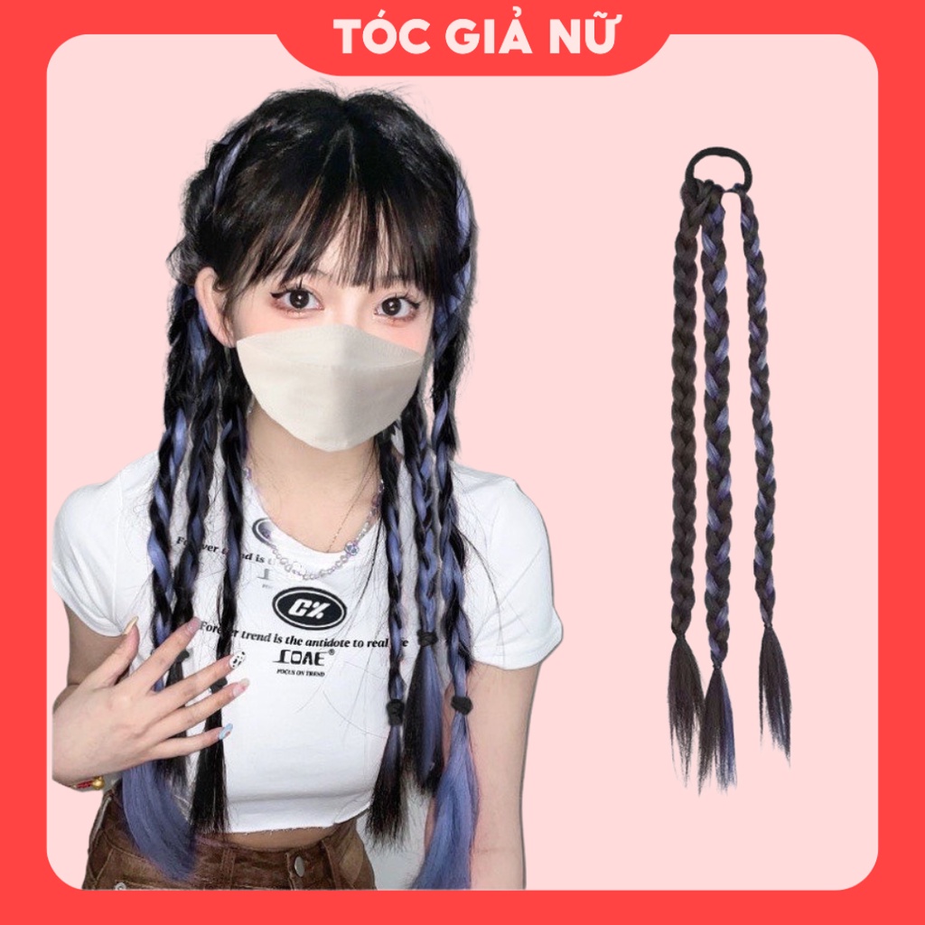 Tóc Giả Buộc Dây Thắt Đuôi Ngựa 2 Màu 3 in1 Phong Cách Hàn Quốc Thời Trang Cho Nữ Giá 1 Bên