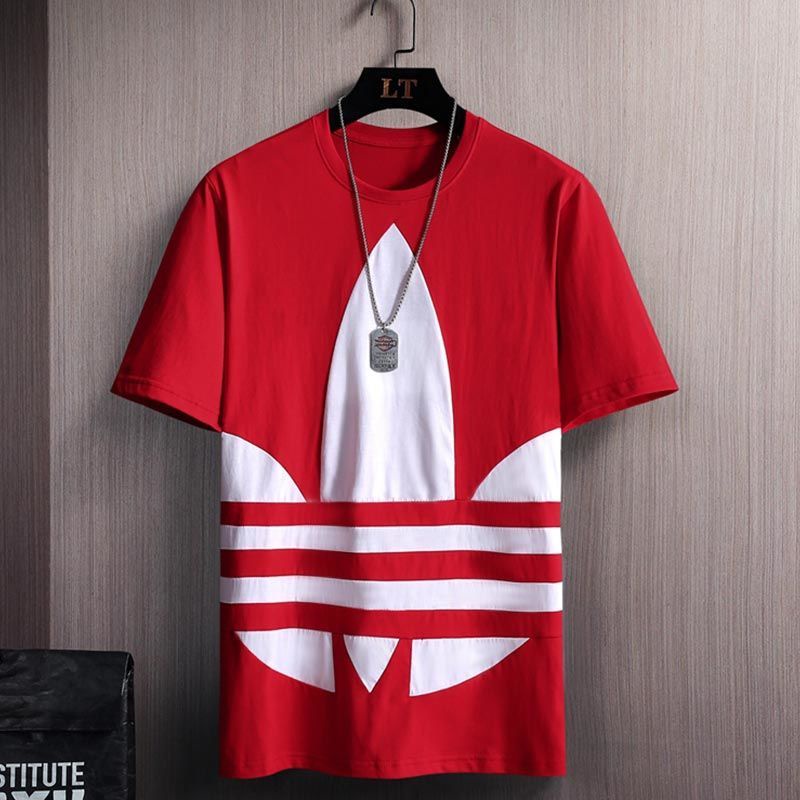 ADIDAS Áo Thun Thể Thao 100% Cotton Ngắn Tay Dáng Rộng Thời Trang Mùa Hè 2021 Dành Cho Nam