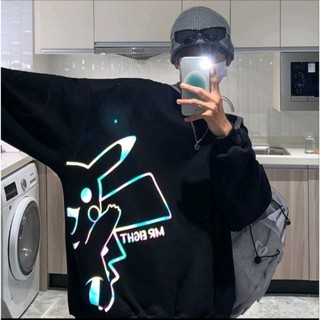 Áo Sweater phản quang , Áo phản quang  Trắng , Đen ,Xanh From Rộng Phong Cách