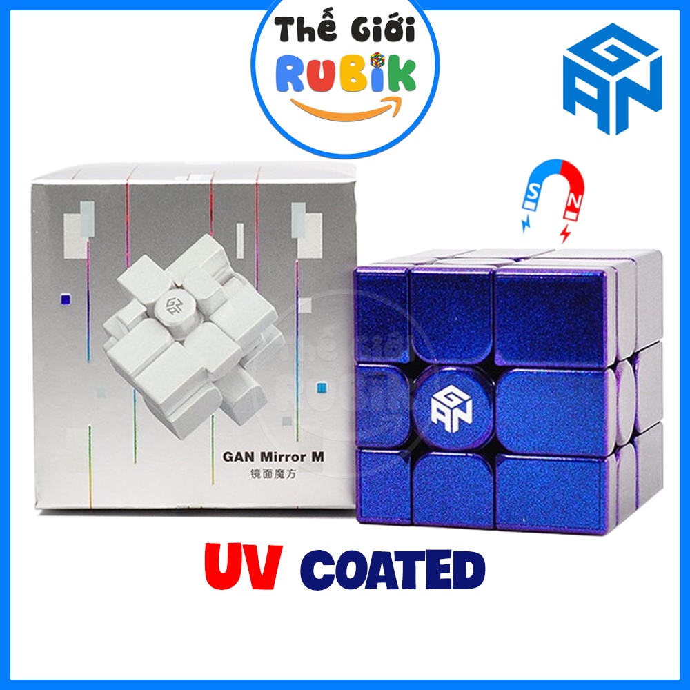 [Bản UV] Rubik GAN Mirror M UV 3x3 Có Nam Châm. Rubic Gương GAN Biến Thể Siêu Xịn Đẳng Cấp Vip Pro | Thế Giới Rubik