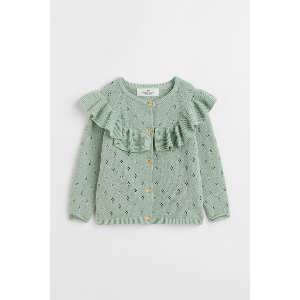 Áo len cardigan xanh HM H&M_hàng chính hãng authentic