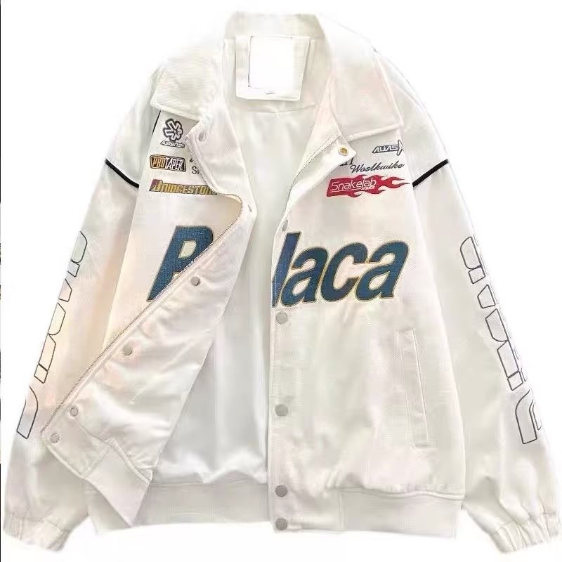 Áo Khoác Polo Dáng Rộng Hai Lớp Thêu Chữ Phong Cách Đường Phố Mỹ Thời Trang Thu Đông Mới 2022