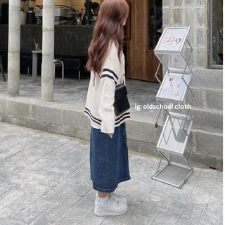 Chân váy jeans xẻ tà Ulzzang