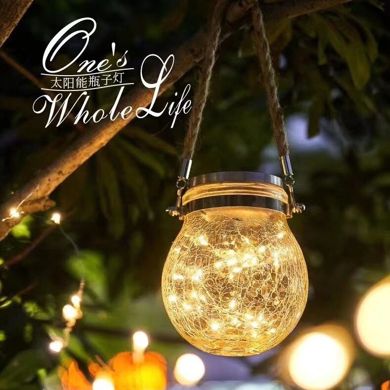 Combo 2 Đèn Trang Trí Năng Lượng Mặt Trời Size 20, Decor Sân Vườn, Quán Cafe Siêu Đẹp Chống Nước Có Dây Treo