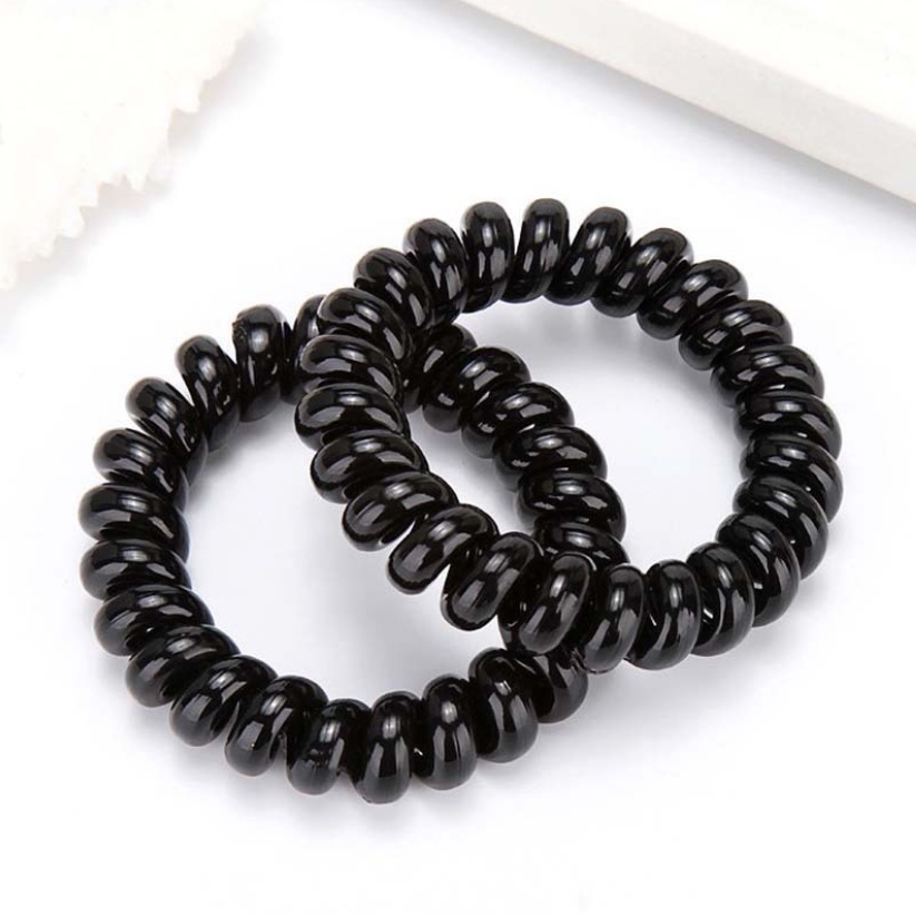 Dây Buộc Tóc Cao Su Dày Dặn Co Giãn Màu Đen