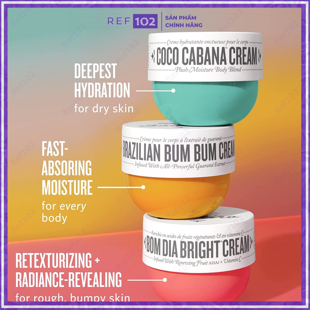 Kem dưỡng thể SOL DE JANEIRO Brazilian Bum Bum / Coco Cabana / Bom Dia  Bright Body Cream | Shopee Việt Nam