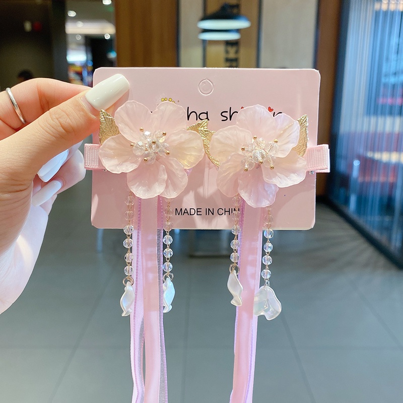 Kẹp Tóc Tua Rua Thời Trang Hàn Quốc Cho Trẻ Em