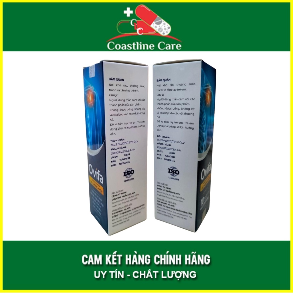 Ovifa xoa bóp ngoài da giúp giảm đau, sưng, nhức xương khớp  - Coastlinecare Pharmacy