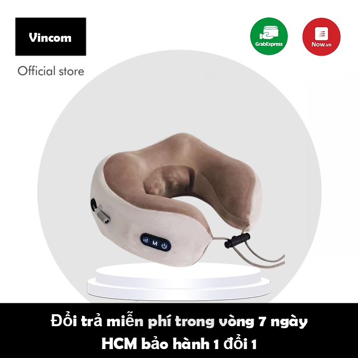 Máy mát xa vai gáy đa chức năng cao cấp Smart Massager 4 in 1 Gối massage kiêm gối ngủ chữ U trị mỏi cổ vai gáy