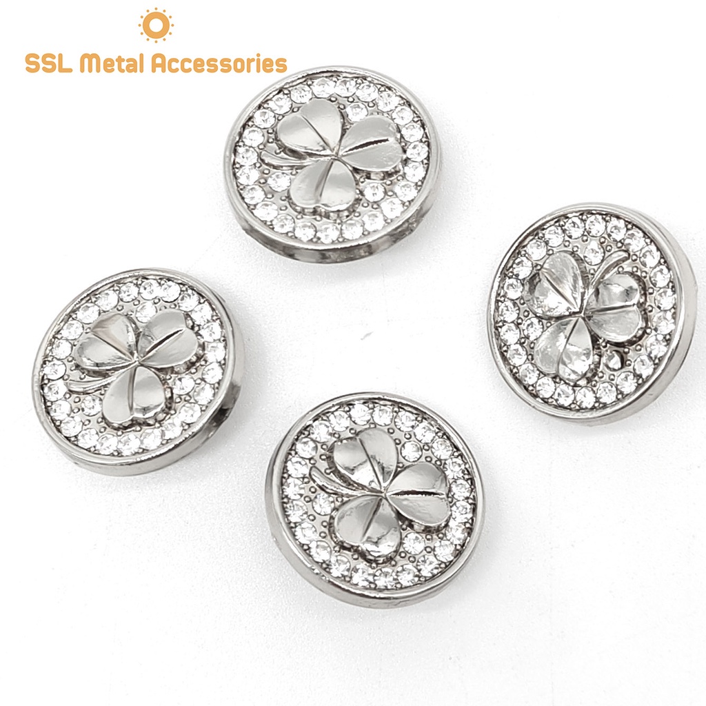 Set 10 Cúc áo nút áo kim loại thời trang dành cho váy đầm, áo sang trọng Alloy Button 225115, #ssl_accessories