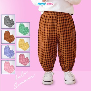 Quần Dài Kẻ Caro Cho Bé trai Bé Gái Nyny Baby Quần Đi Học Đi Chơi Ống Suông Đứng Form Từ 8 - 25 Kg (1-7 TUỔI )