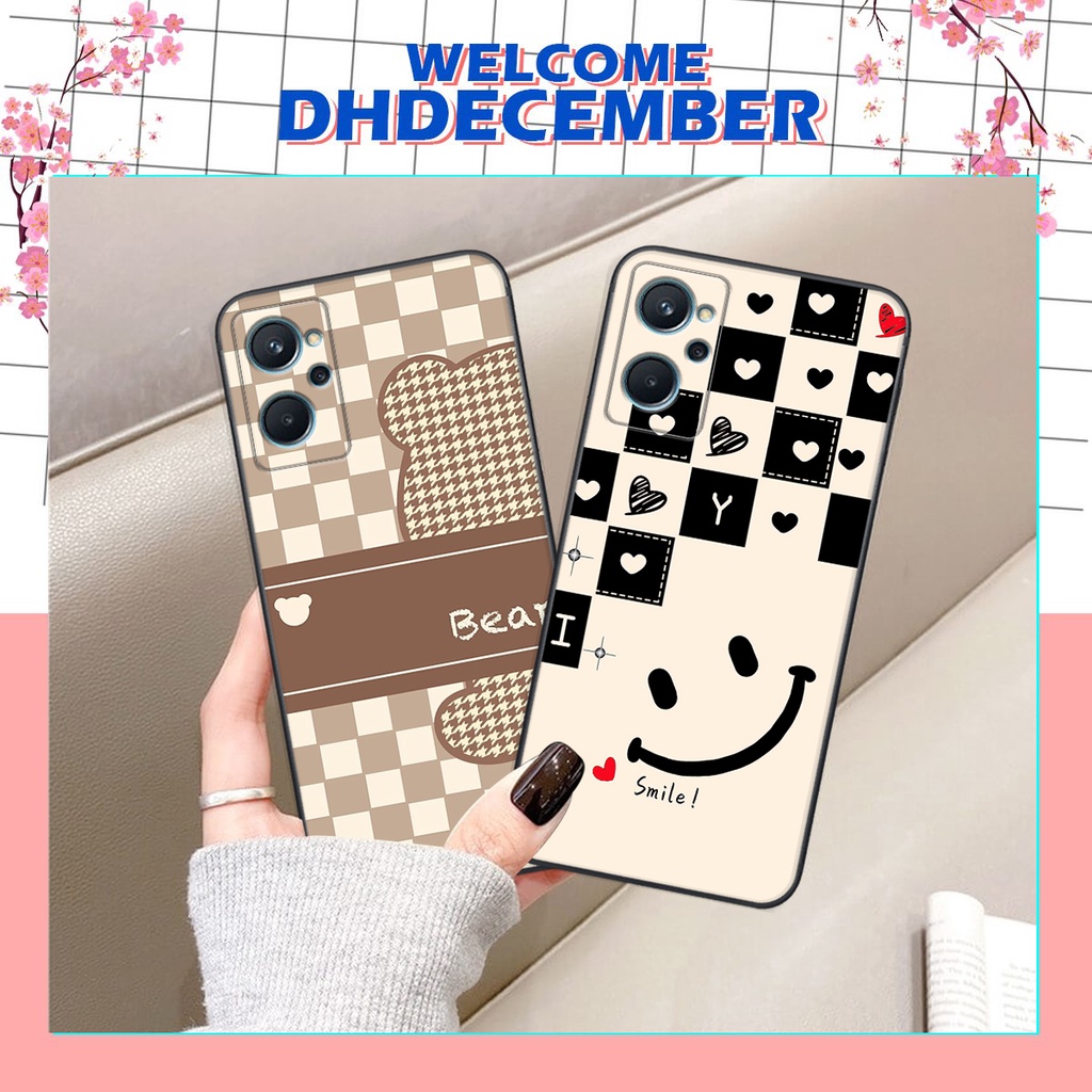 Ốp lưng Realme 9 / 9i in hình tim, kẻ vuông mẫu mới CỰC XINH