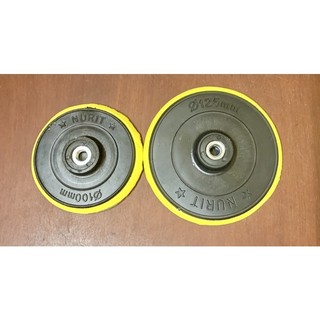 Đế dán chà nhám, nhám tròn 100mm 125mm cốt 10li và 14li