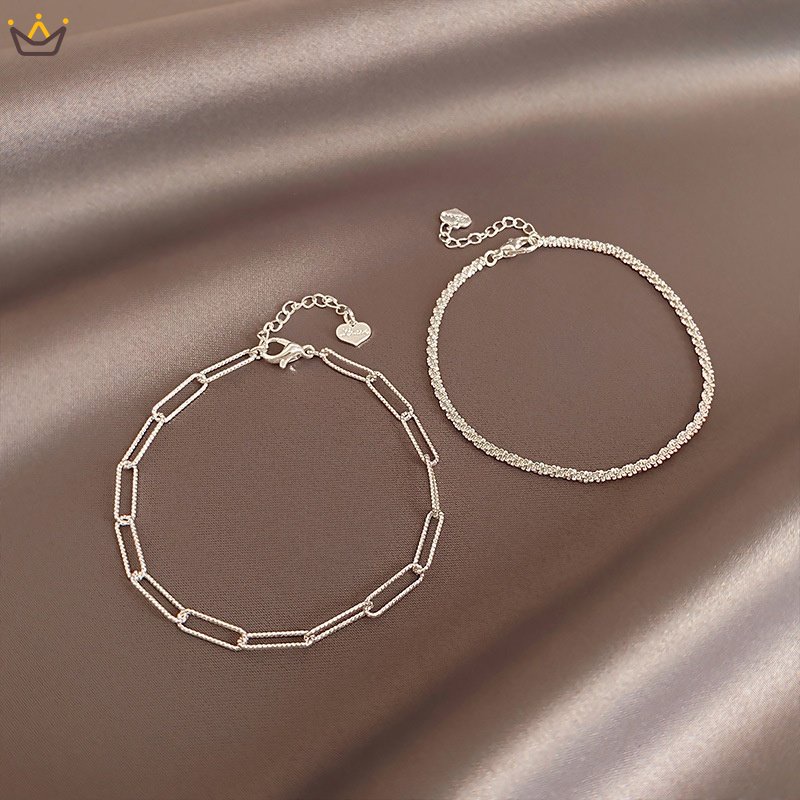Vòng Tay Bạc Trơn Thiết Kế Đơn Giản Thời Trang Cho Nữ