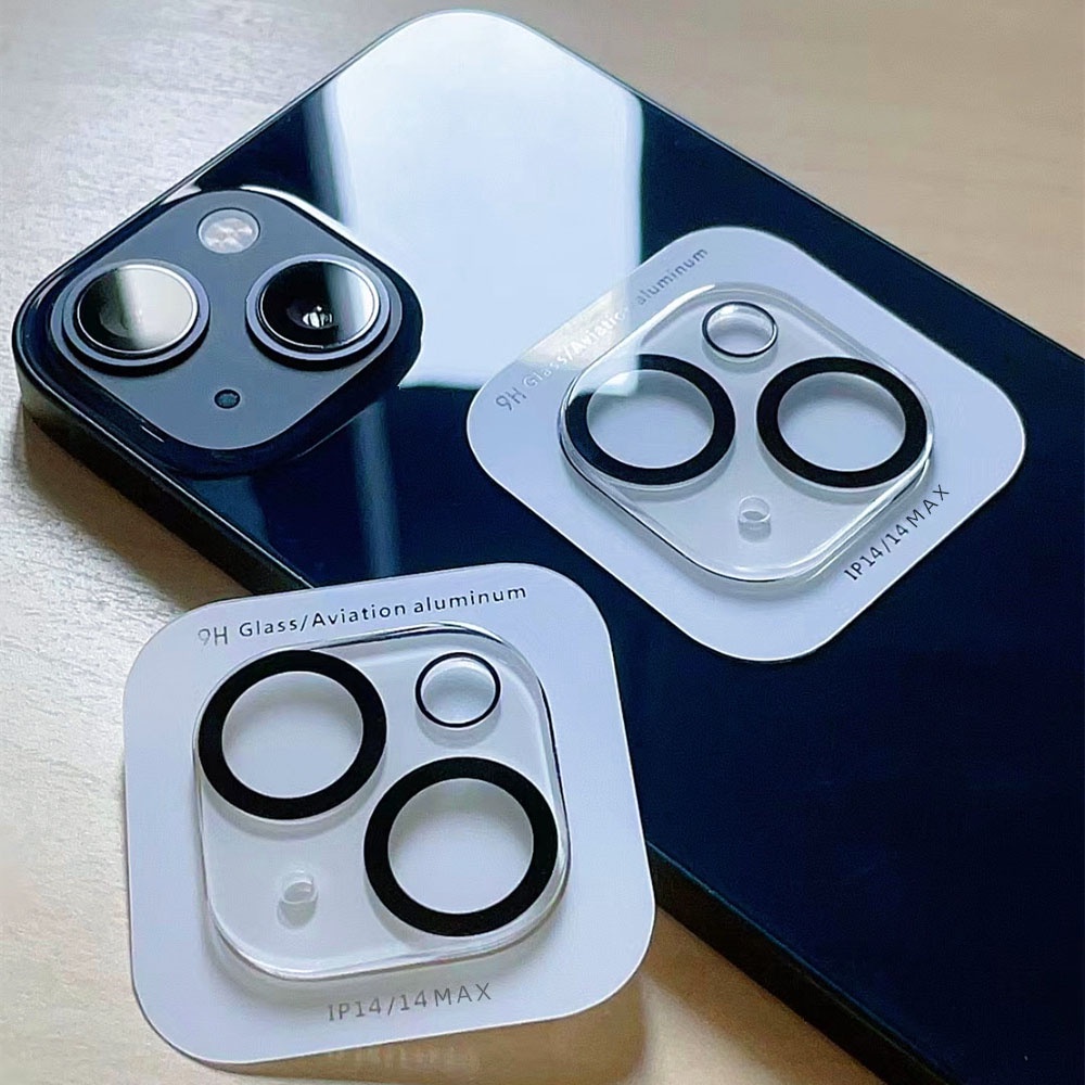 Dán camera Iphone 14 thấu kính nổi 3D - Cường lực camera Iphone 14 độ cứng 9H trong suốt