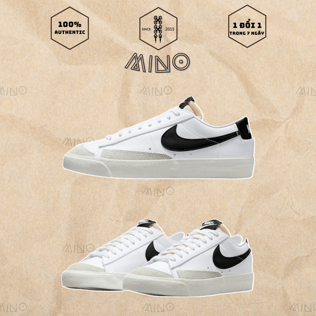 Giày Nike Blazer Low '77 Wms White Black