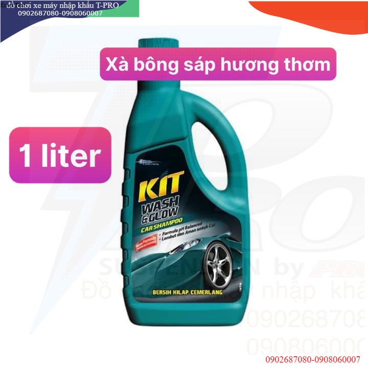 XÀ BÔNG RỬA XE kit - WASH & GLOW ( xanh ) (1 liter)