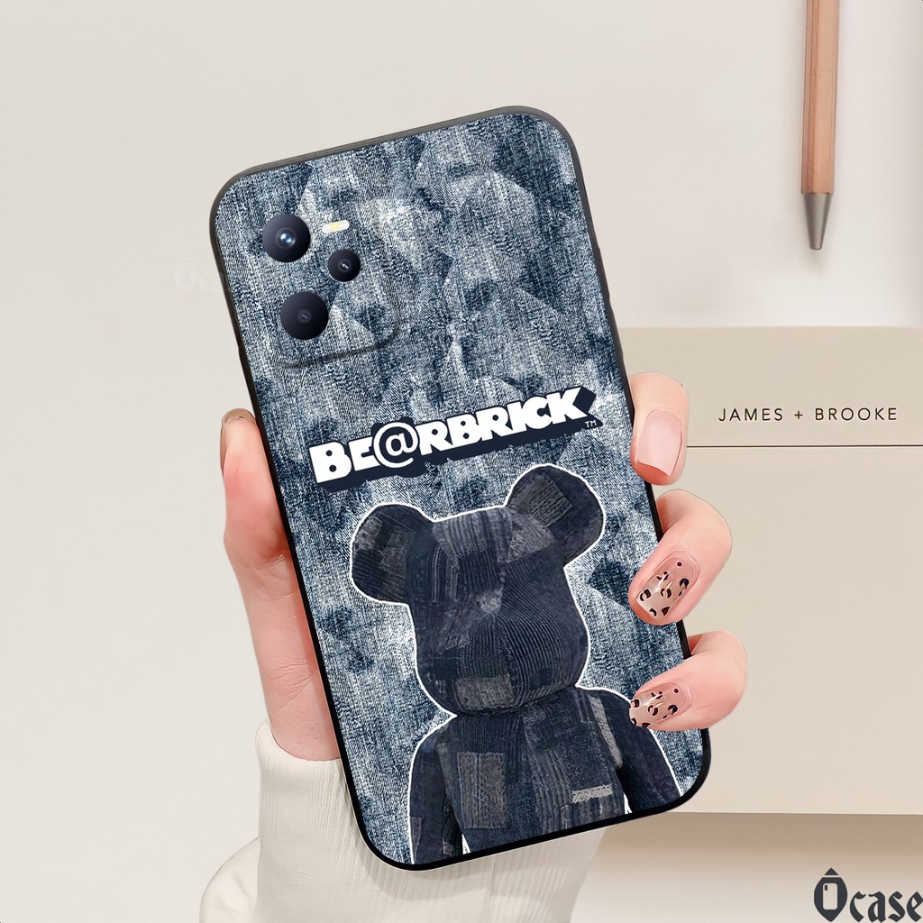 Ốp lưng Realme C35 / Narzo 50A Prime in hình gấu  cạnh viền vuông có bảo vệ camera