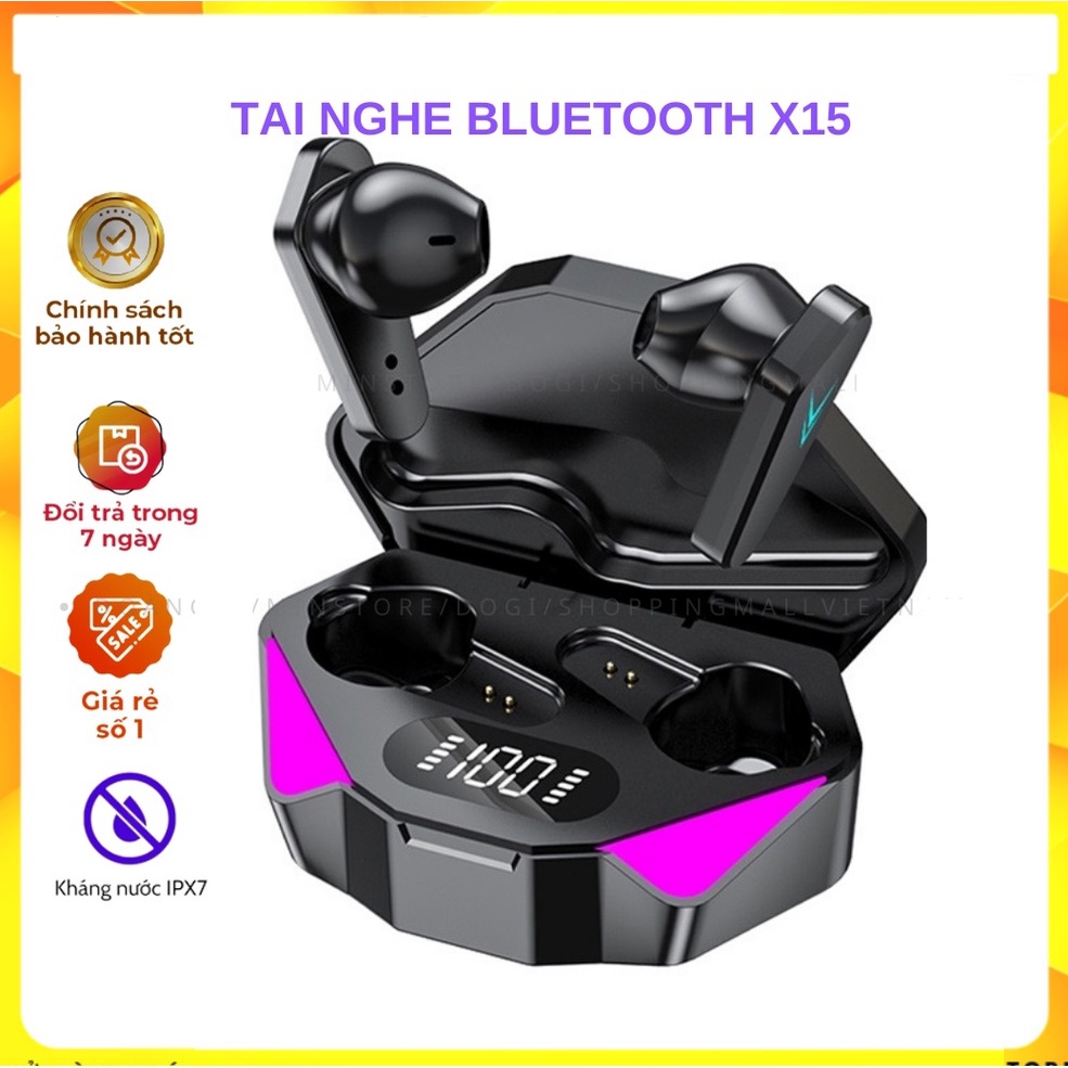 Tai Nghe Bluetooth X15 Không Dây TWS Cảm Ứng Chạm Khử Tiếng Ồn Dùng Chơi Game, Nghe Nhạc - X15 plus_official