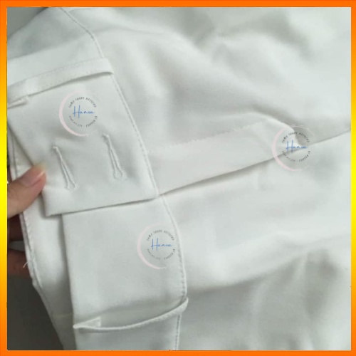 Quần Culottes Ống Rộng  Nữ Cạp Cao 2 Cúc Dáng Suông Vải Dày Dặn Hai Túi Hack Dáng Thời Thượng Hanva