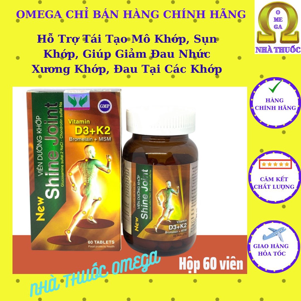 Viên Uống Xương Khớp Shine Joint  - Viên dưỡng khớp, Bổ khớp, Giảm Đau Nhức, Thoái Hóa, Khô Cứng Khớp