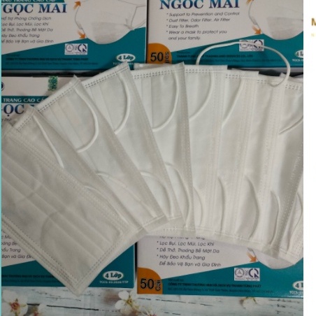 Hộp 50 cái khẩu trang y tế Ngọc Mai 4 lớp