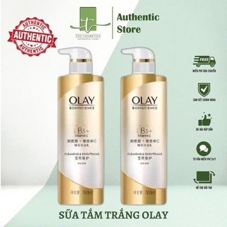 Sữa tắm dưỡng thể trắng da olay b3 whitening 500ml - vitamin c body cellscience