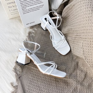 Sandal dây mảnh gót trụ 5cm
