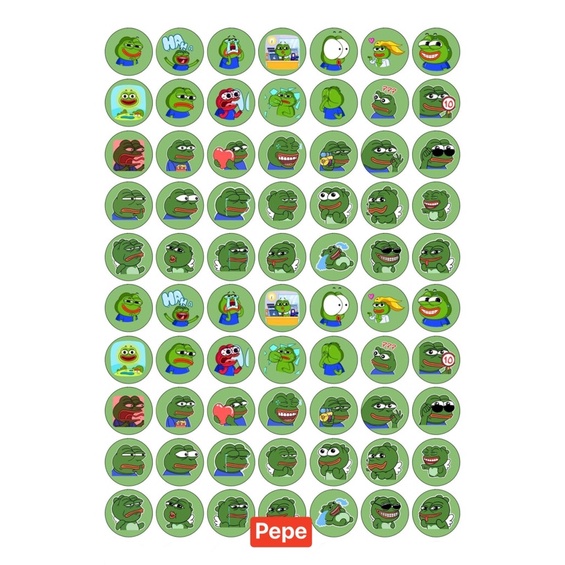 Sticker khen thưởng - mẫu meme ếch Pepe