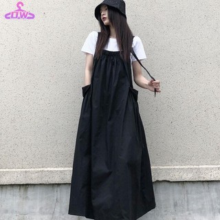 Váy yếm set áo thun ngắn tay + đầm yếm form rộng thời trang dành cho nữ