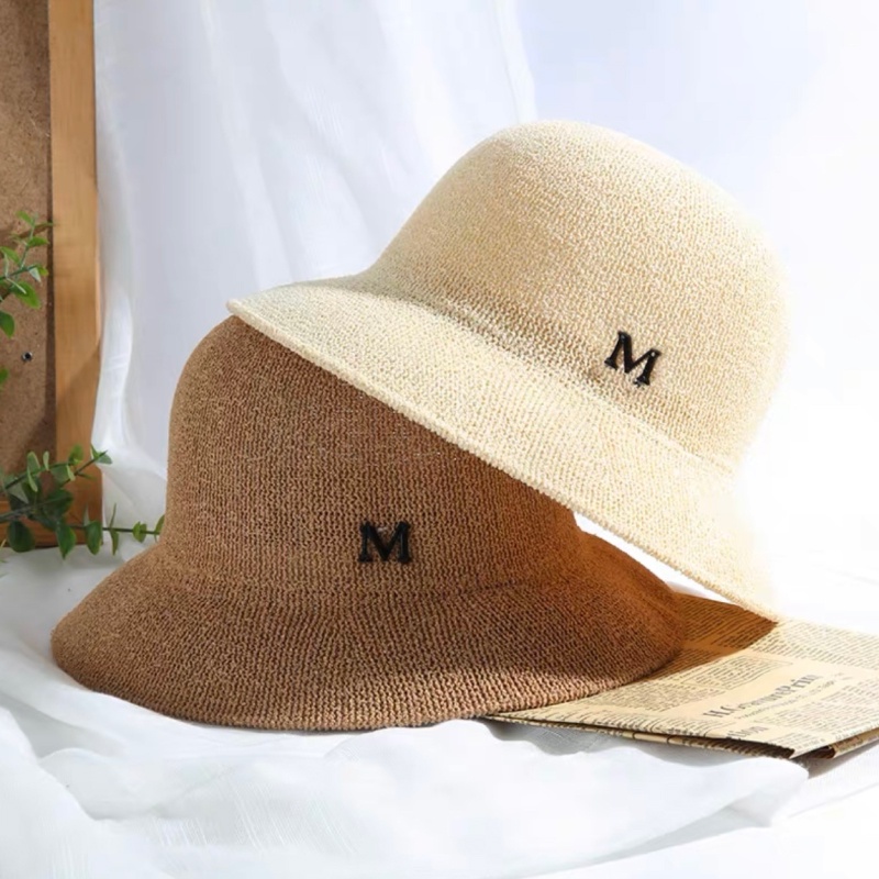 Mũ nón cói đi biển chữ M LAGU Accessories chống nắng