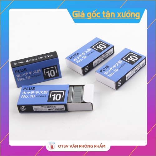 Hộp ruột ghim/chân ghim dập Plus No 10 - Hộp 1000 chiếc