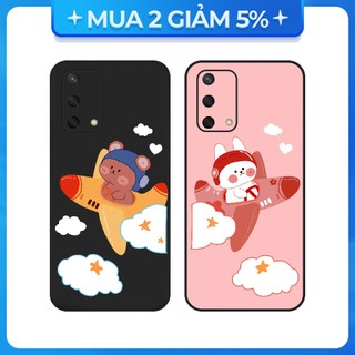 Ốp Lưng OPPO A18/A15/A38/A57/A58/A54/A55....TPU Viền Bảo Vệ Camera Hình Gấu lái máy bay