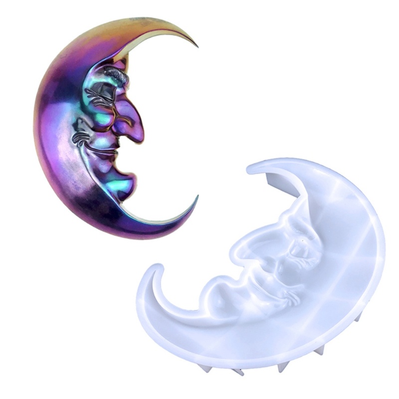 Khuôn Silicone Làm Mặt Dây Chuyền / Trang Sức Hình Trăng Sao Bằng Epoxy Diy