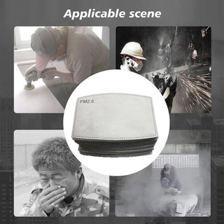 【10.10】 Pm2.5 Activated Carbon Mask Filter Double Microfiltration 10/50/100 Pcs