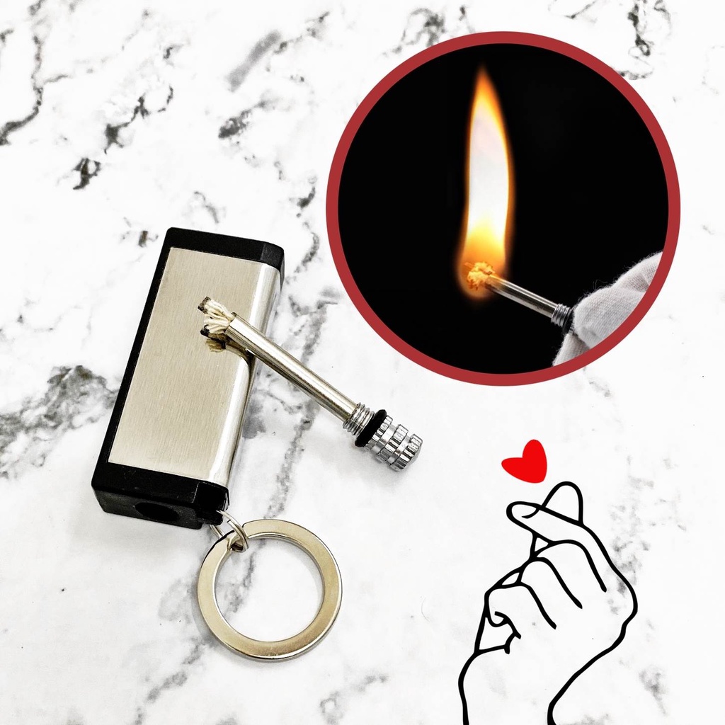 SƯU TẦM - 𝐇ỘT 𝐪𝐮𝐞̣𝐭 𝐁𝐚̣̂𝐭 𝐥𝐮̛̉𝐚 móc khóa diêm zăng chữ nhật - PKBT