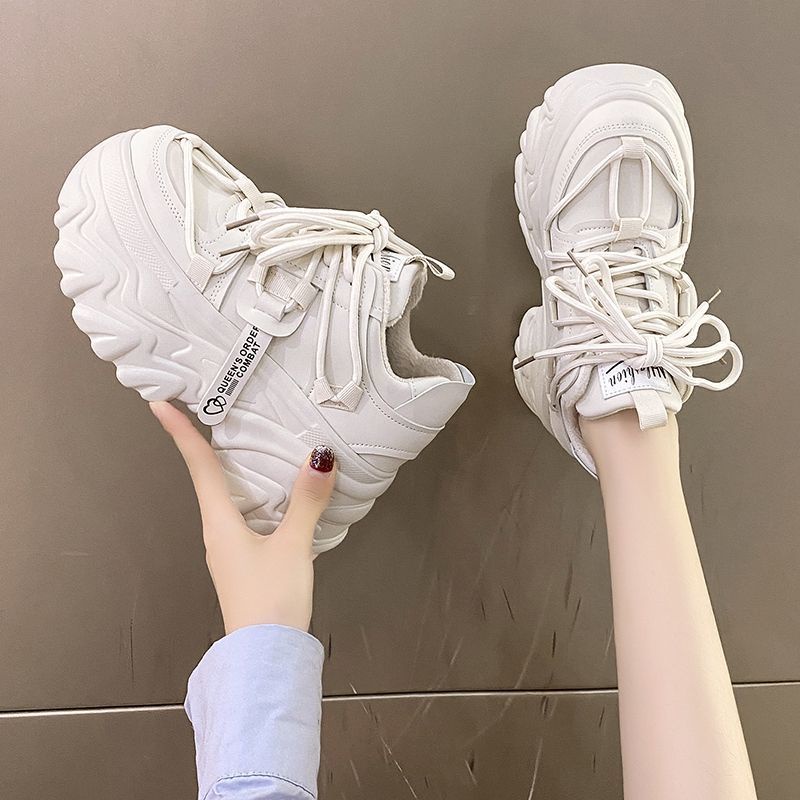 🎀 Giày Thể Thao Cột Dây Lót Nhung Dày Dặn Màu Đen Thời Trang Mùa Đông