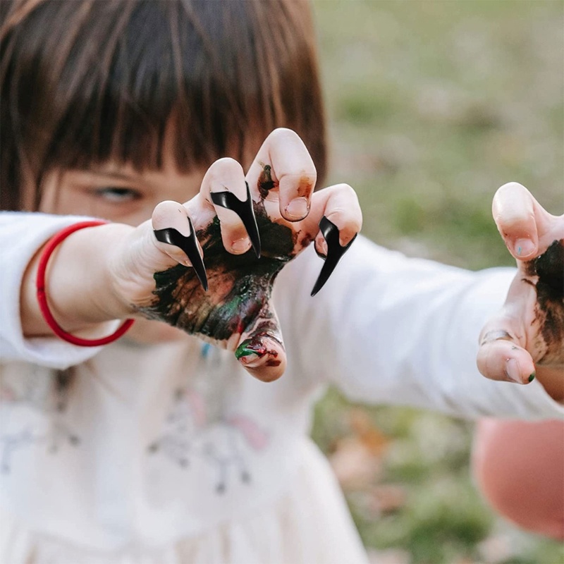 Set 10 Nhẫn Đeo Ngón Tay Trang Trí Móng Nghệ Thuật Phong Cách Gothic Punk Cổ Điển Cho Nam