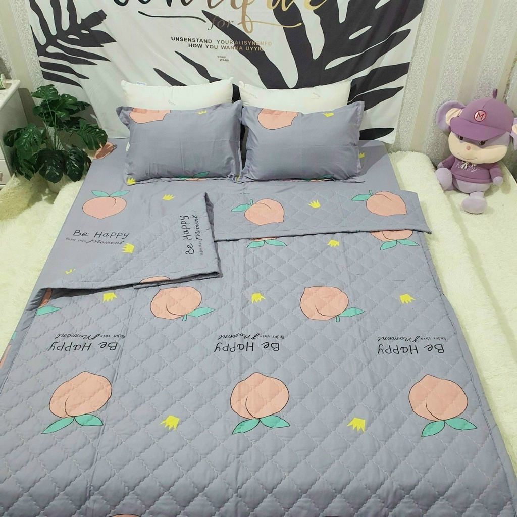 Chăn hè Cotton Poly trần bông 3 lớp thấm hút mồ hôi tốt, được chọn mẫu