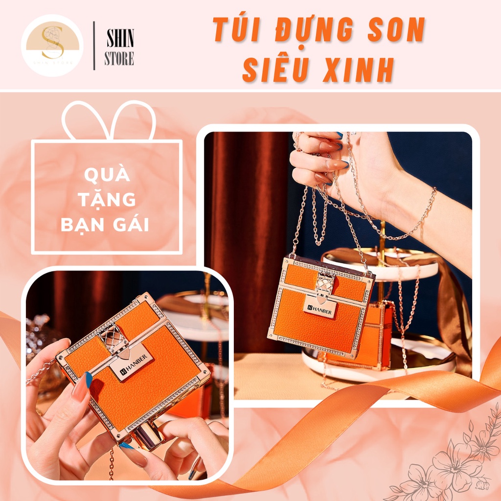 Set Son Môi Không Phai Màu Chống Thấm Nước Không Chì An Toàn Chính Hãng HANBER - Combo 3 thỏi son làm quà tặng bạn gái
