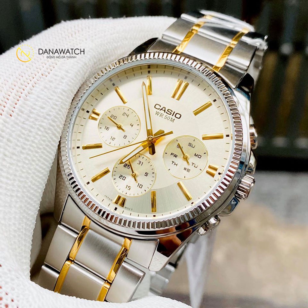 Đồng hồ Casio Nam chính hãng Casio Nhật Bản MTP-1375SG-9AVDF chính hãng thép không gỉ chống nước tốt