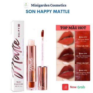Son Happy kem lì Mini Garden Matte Lipcream bám màu lâu trôi 3.5ml