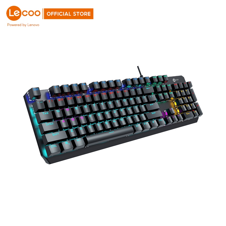 Bàn phím cơ gaming Lecoo GK301, hiệu ứng LED RGB chơi game cho máy tính